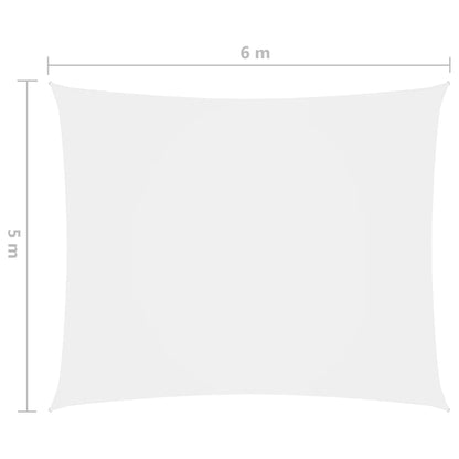 Zonnescherm Rechthoekig Oxford Stof Wit 5 x 6 m