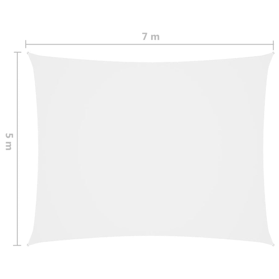 Zonnescherm Rechthoekig Oxford Stof Wit 5 x 7 m