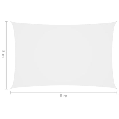 Zonnescherm Rechthoekig Oxford Stof Wit 5 x 8 m