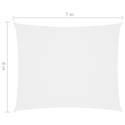 Zonnescherm Rechthoekig Oxford Stof Wit 6 x 7 m