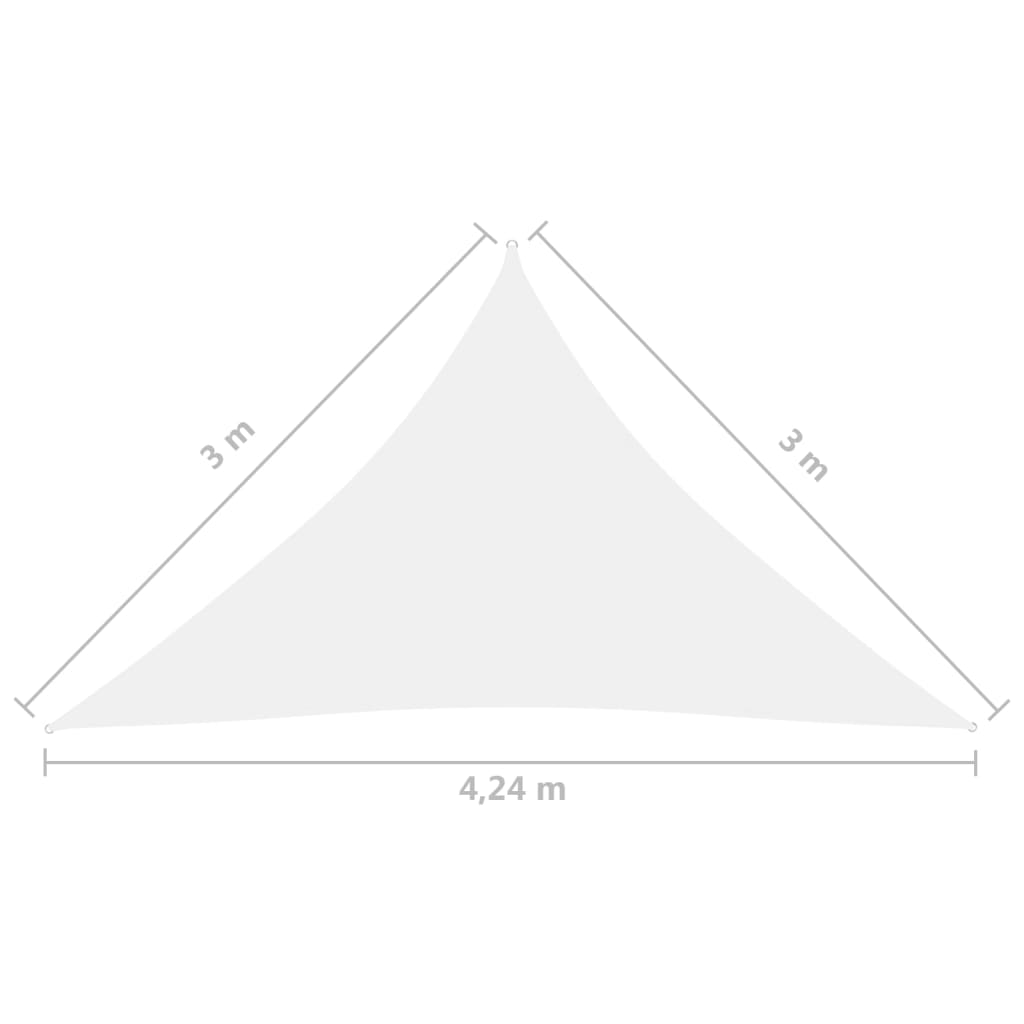 Zonnescherm Driehoekig 3X3X4,24 M Oxford Stof 3 x 3 x 4.24 m Wit