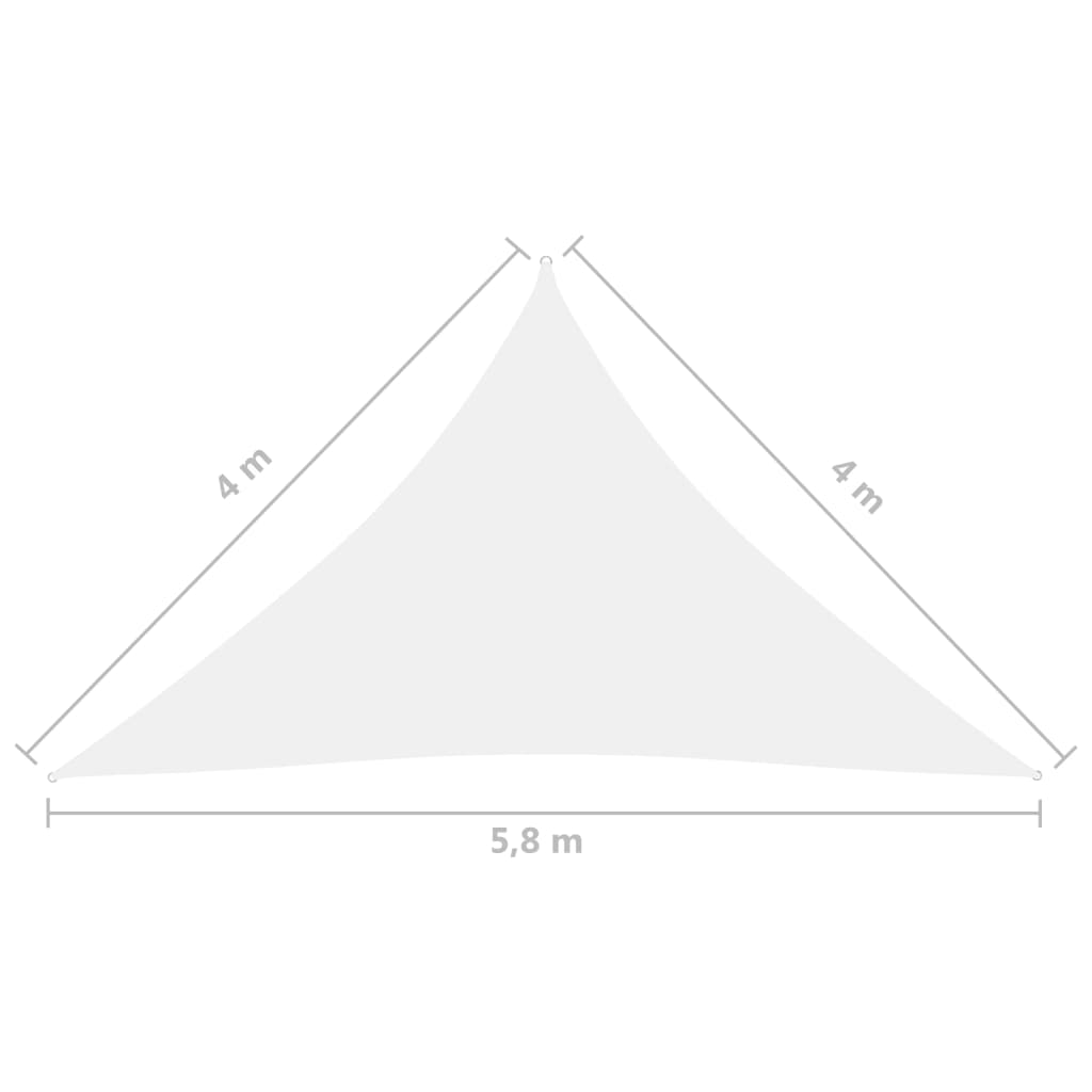 Zonnescherm Driehoekig 4X4X5,8 M Oxford Stof 4 x 4 x 5.8 m Wit