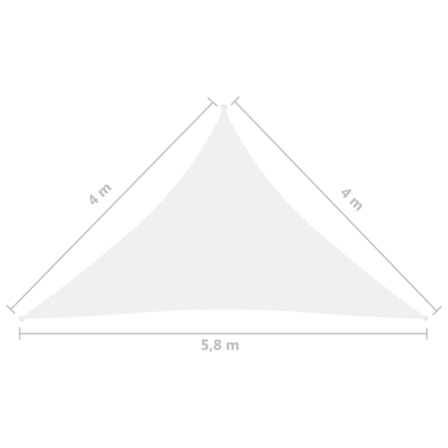 Zonnescherm Driehoekig 4X4X5,8 M Oxford Stof 4 x 4 x 5.8 m Wit