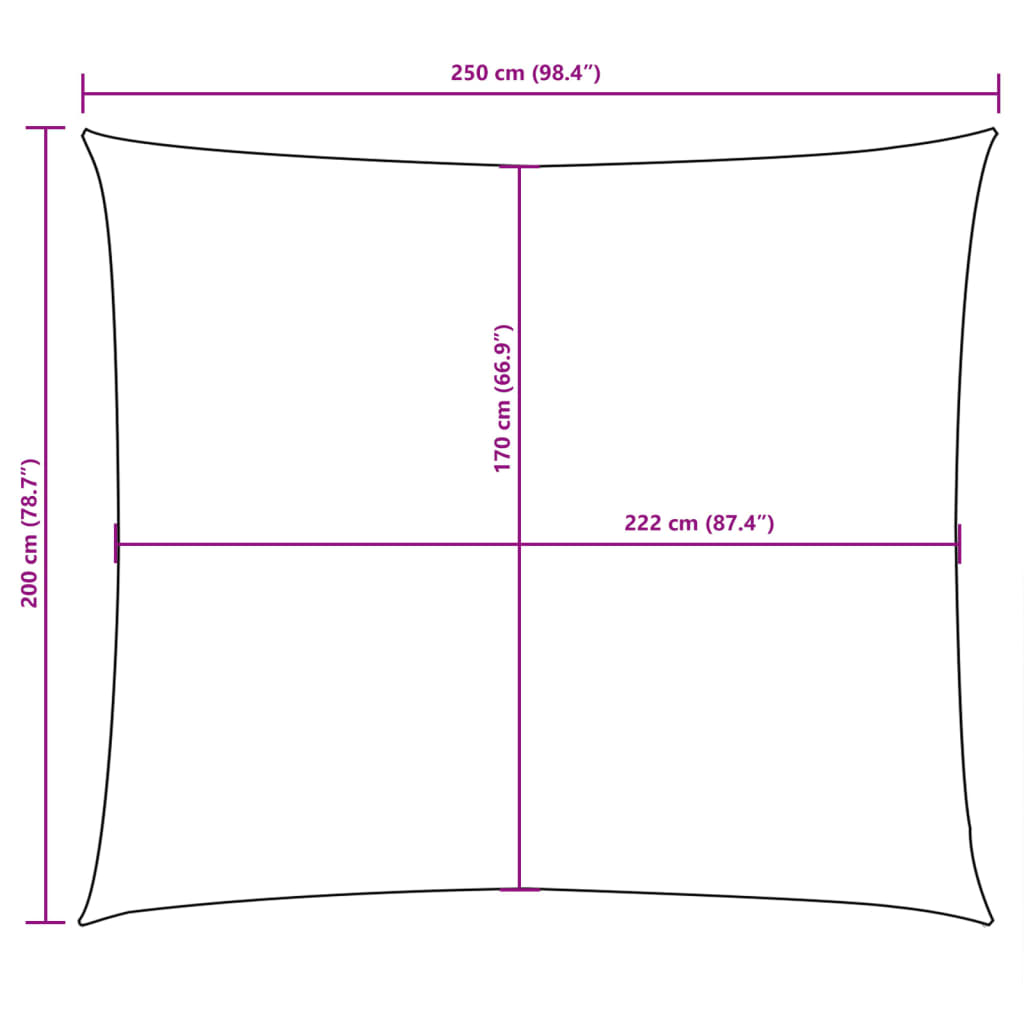 Zonnescherm Rechthoekig 2X2,5 M Oxford Stof Kleurig Terracotta 2 x 2.5 m