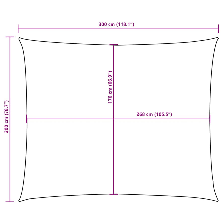 Zonnescherm Rechthoekig Oxford Stof Kleurig Terracotta 2 x 3 m