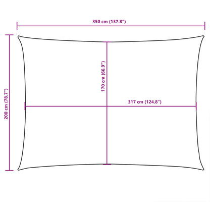 Zonnescherm Rechthoekig 2X3,5 M Oxford Stof Kleurig Terracotta 2 x 3.5 m