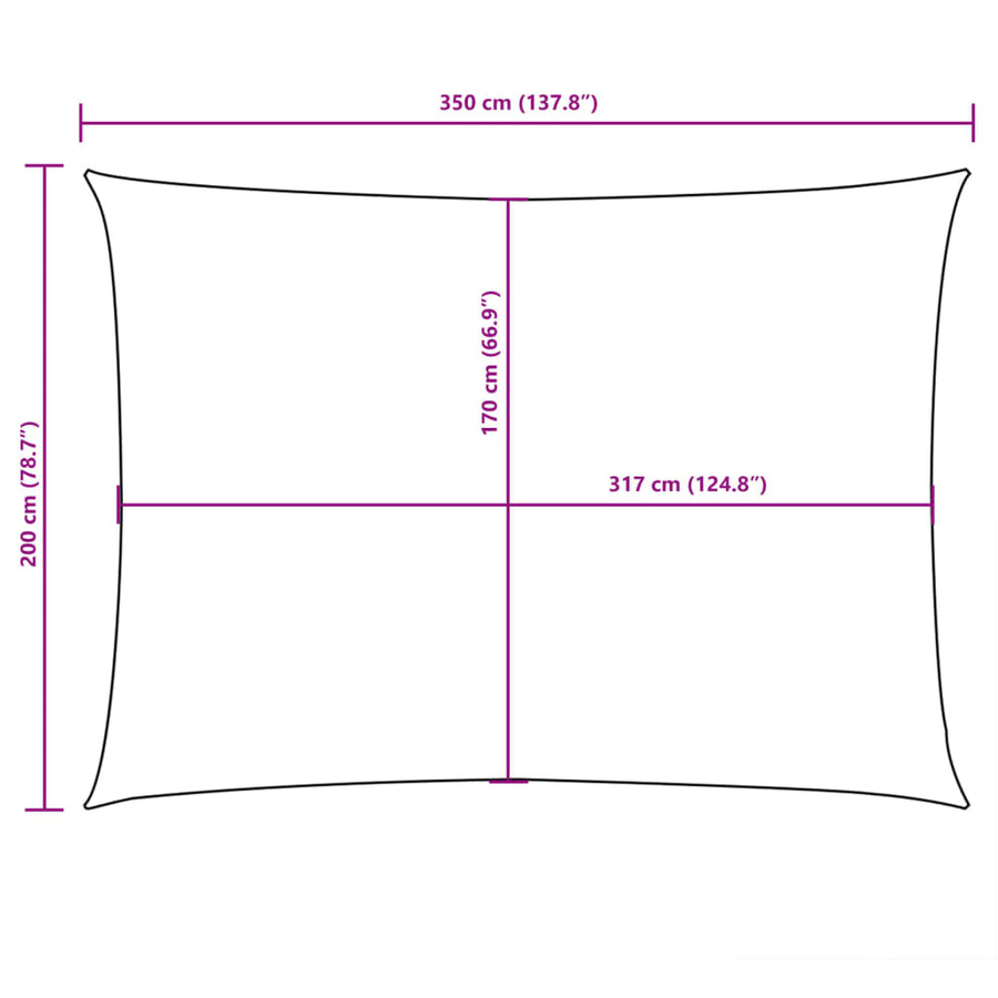 Zonnescherm Rechthoekig 2X3,5 M Oxford Stof Kleurig Terracotta 2 x 3.5 m