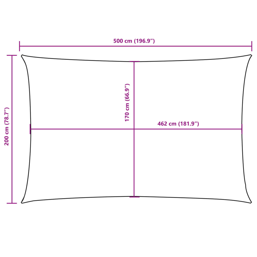 Zonnescherm Rechthoekig Oxford Stof Kleurig Terracotta 2 x 5 m