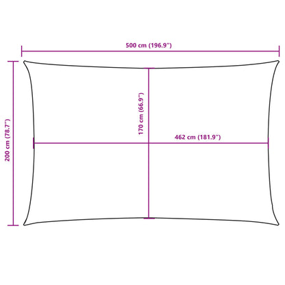 Zonnescherm Rechthoekig Oxford Stof Kleurig Terracotta 2 x 5 m