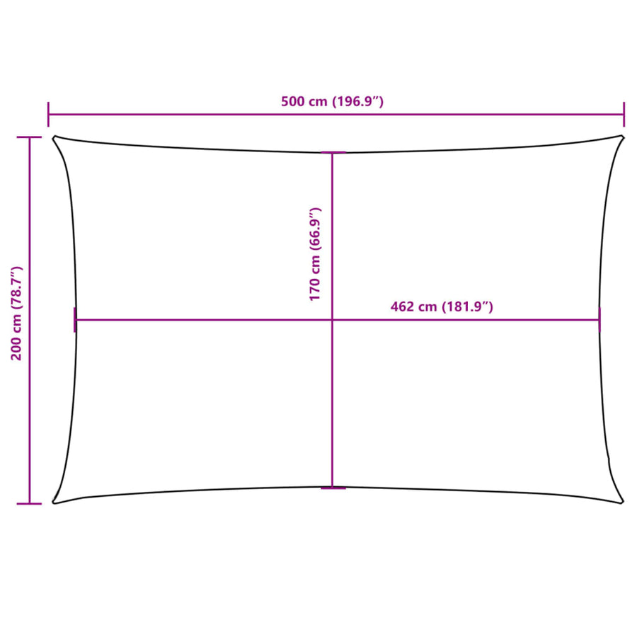 Zonnescherm Rechthoekig Oxford Stof Kleurig Terracotta 2 x 5 m