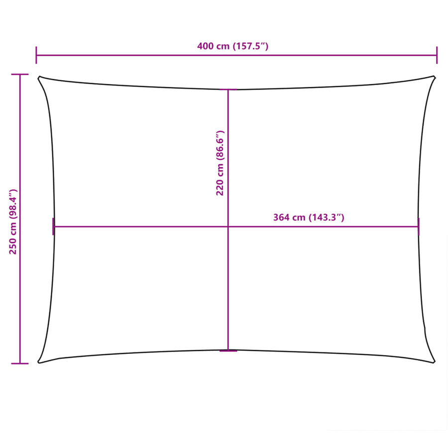 Zonnescherm Rechthoekig 2,5X4 M Oxford Stof Kleurig Terracotta 2.5 x 4 m