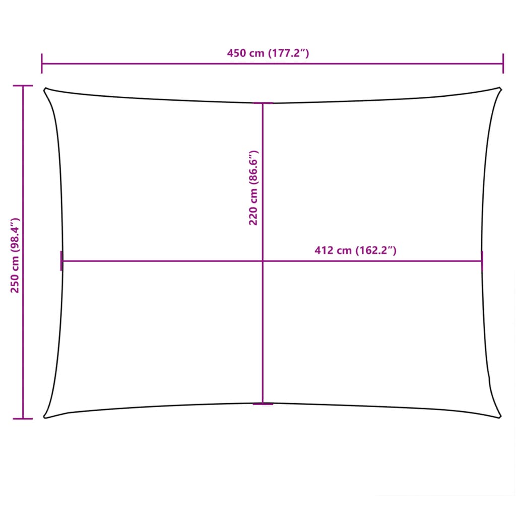 Zonnescherm Rechthoekig 2,5X4,5 M Oxford Stof Kleurig Terracotta 2.5 x 4.5 m