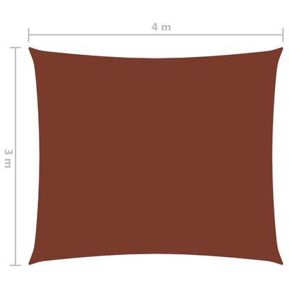 Zonnescherm Rechthoekig Oxford Stof Kleurig Terracotta 3 x 4 m