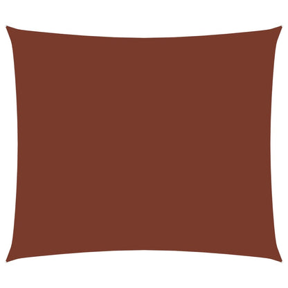 Zonnescherm rechthoekig 3x4,5 m oxford stof terracottakleurig 3 x 4.5 m