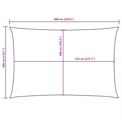 Zonnescherm Rechthoekig Oxford Stof Kleurig Terracotta 3 x 6 m