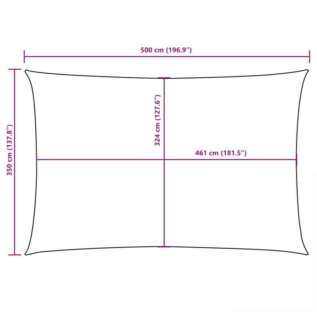 Zonnescherm Rechthoekig 3,5X5 M Oxford Stof Kleurig Terracotta 3.5 x 5 m
