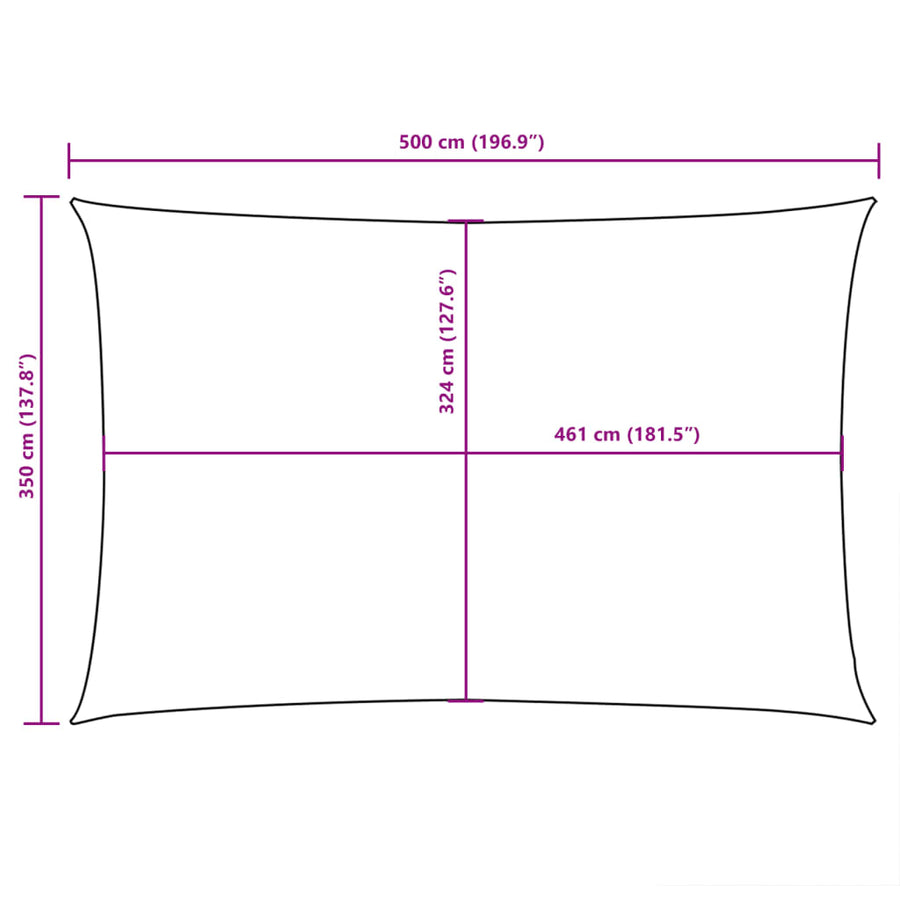 Zonnescherm Rechthoekig 3,5X5 M Oxford Stof Kleurig Terracotta 3.5 x 5 m