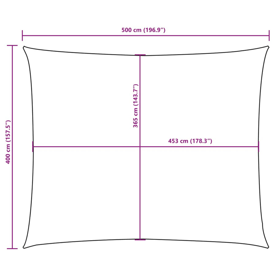 Zonnescherm Rechthoekig Oxford Stof Kleurig Terracotta 4 x 5 m