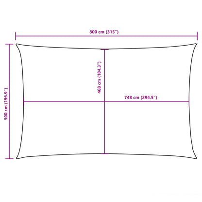 Zonnescherm Rechthoekig Oxford Stof Kleurig Terracotta 5 x 8 m