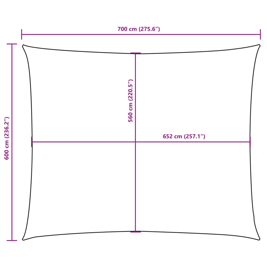 Zonnescherm Rechthoekig Oxford Stof Kleurig Terracotta 6 x 7 m