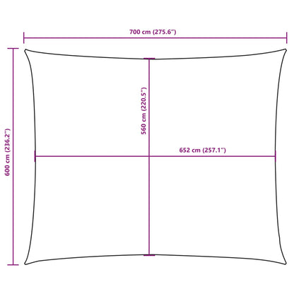 Zonnescherm Rechthoekig Oxford Stof Kleurig Terracotta 6 x 7 m