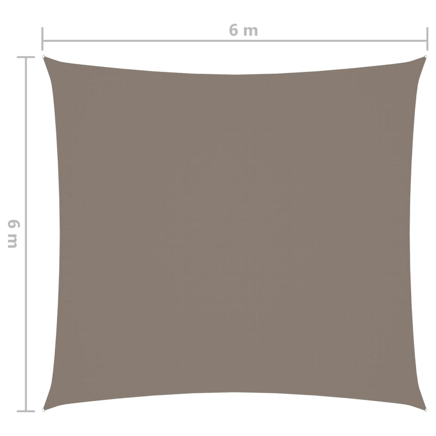 Zonnescherm vierkant 6x6 m oxford stof taupe 6 x 6 m Taupe