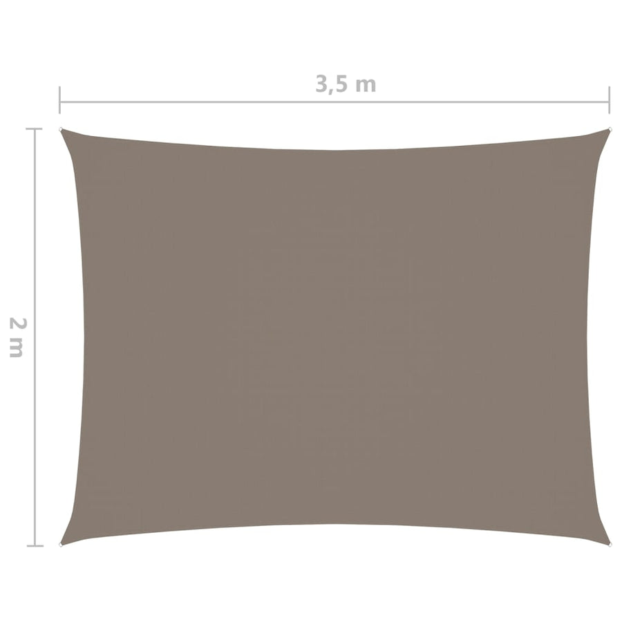 Zonnescherm Rechthoekig 2X3,5 M Oxford Stof Taupe 2 x 3.5 m