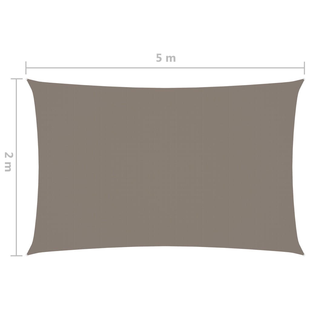 Zonnescherm Rechthoekig Oxford Stof Taupe 2 x 5 m