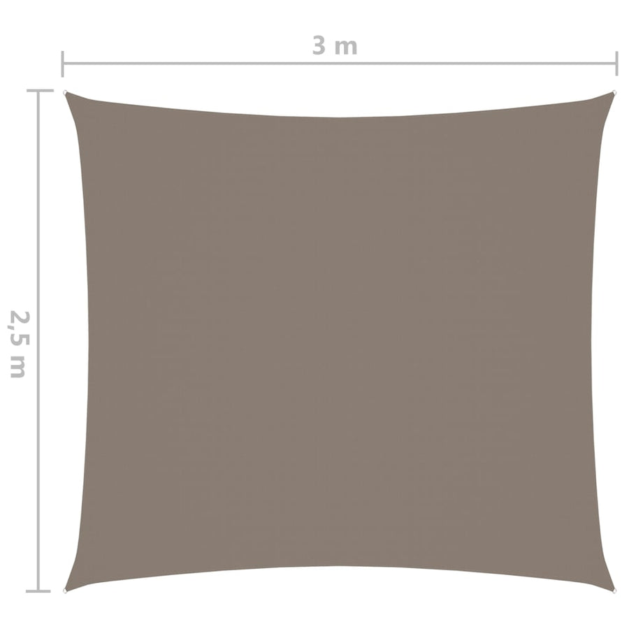 Zonnescherm Rechthoekig 2,5X3 M Oxford Stof Taupe 2.5 x 3 m