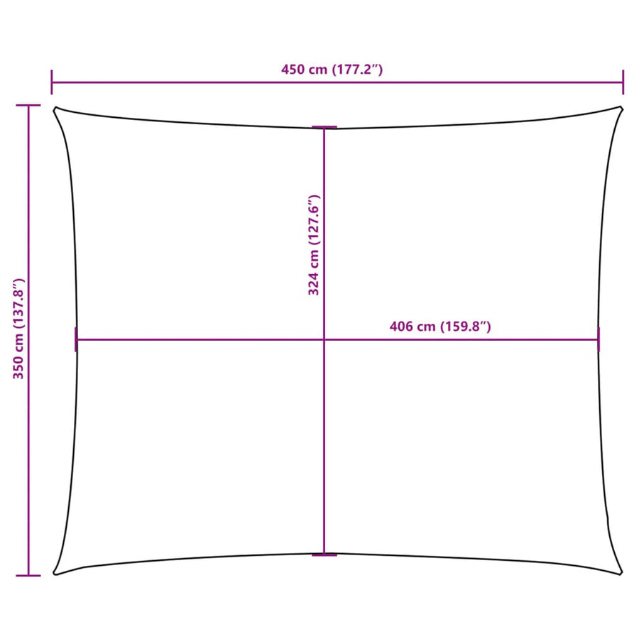 Zonnescherm Rechthoekig 3,5X4,5 M Oxford Stof Taupe 3.5 x 4.5 m