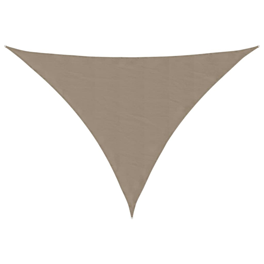 Zonnescherm driehoekig 3x4x4 m oxford stof taupe