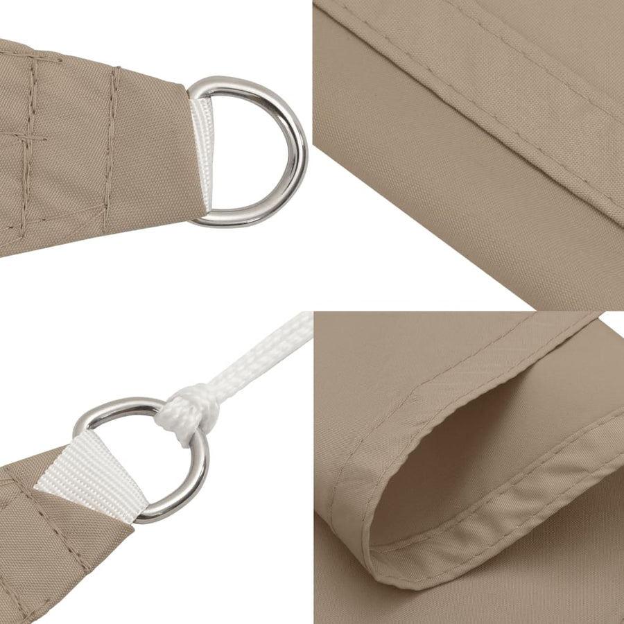 Zonnescherm driehoekig 3x4x4 m oxford stof taupe