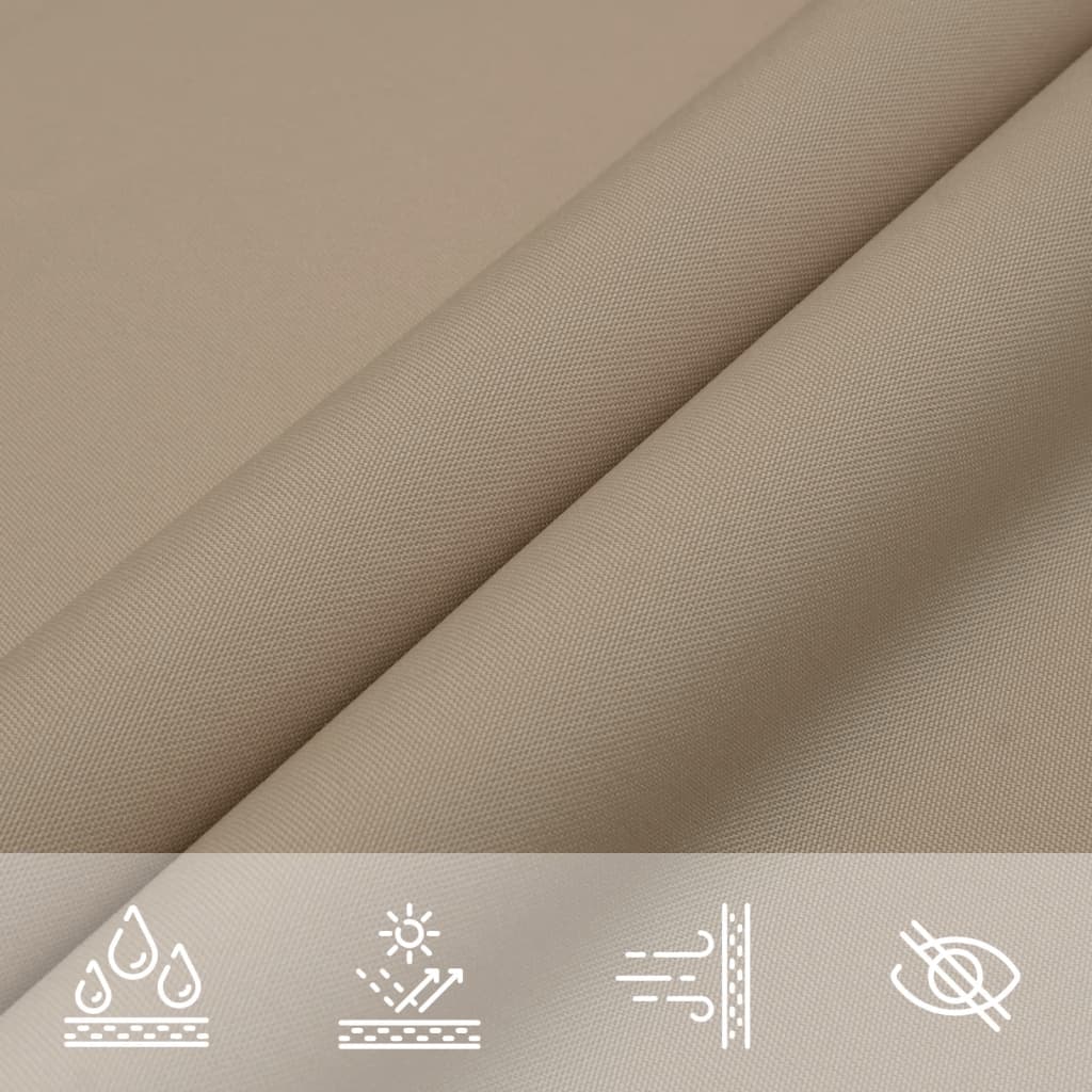 Zonnescherm driehoekig 3x4x4 m oxford stof taupe