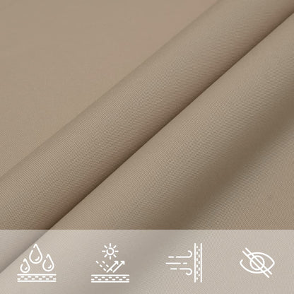 Zonnescherm driehoekig 3x4x4 m oxford stof taupe