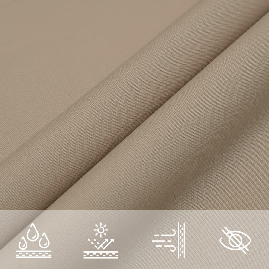 Zonnescherm driehoekig 3x4x4 m oxford stof taupe