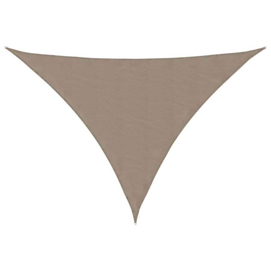 Zonnescherm driehoekig 3,5x3,5x4,9 m oxford stof taupe