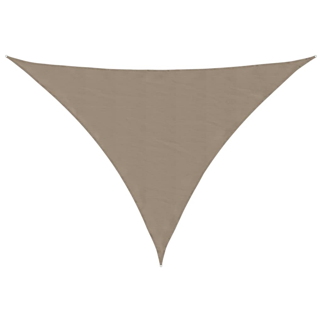Zonnescherm driehoekig 3,5x3,5x4,9 m oxford stof taupe
