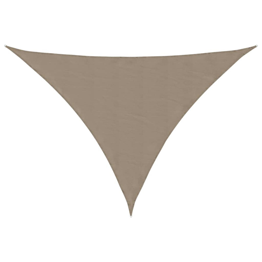 Zonnescherm driehoekig 3,5x3,5x4,9 m oxford stof taupe