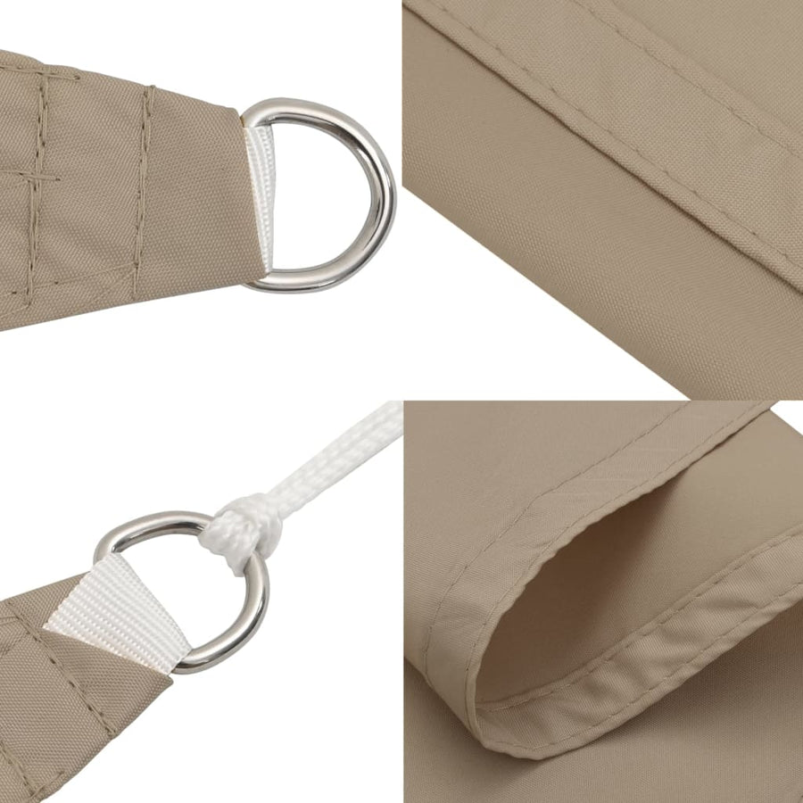 Zonnescherm driehoekig 3,5x3,5x4,9 m oxford stof taupe