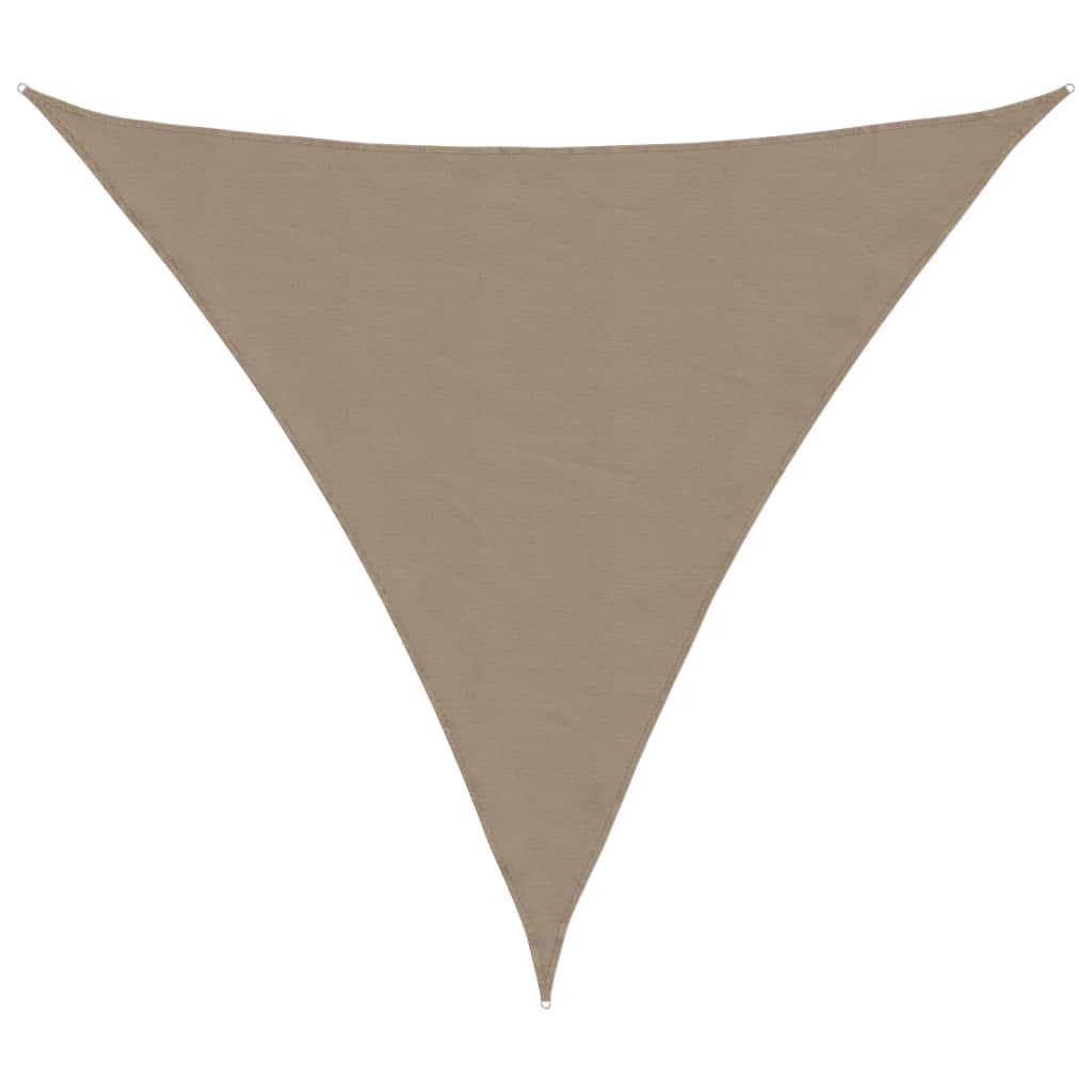Zonnescherm driehoekig 4x4x4 m oxford stof taupe