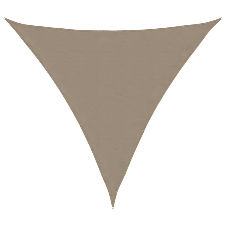 Zonnescherm driehoekig 4x4x4 m oxford stof taupe