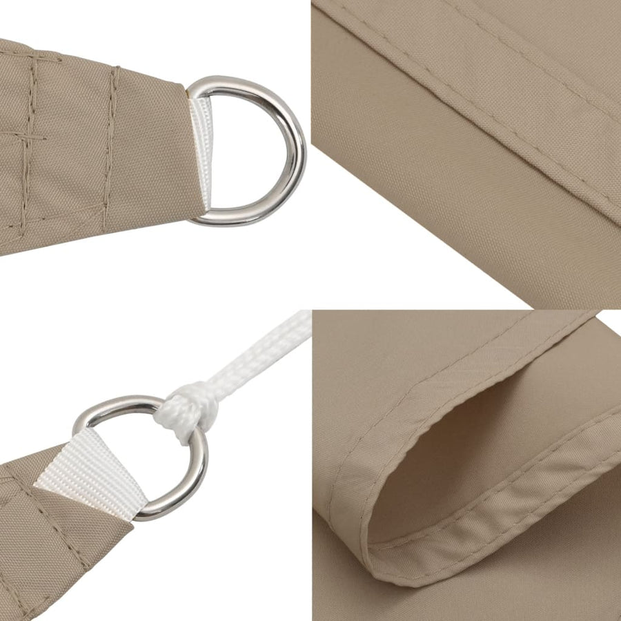 Zonnescherm driehoekig 4x4x4 m oxford stof taupe