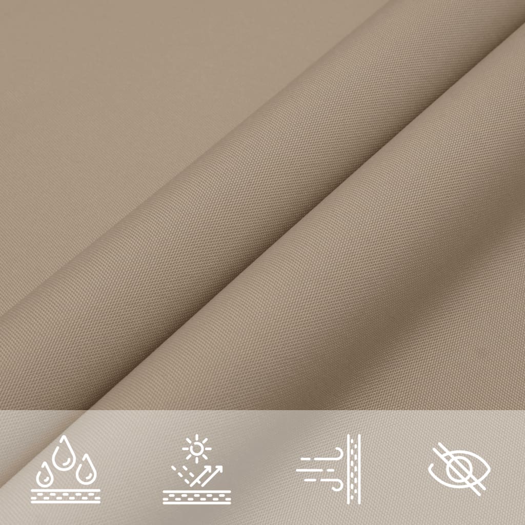 Zonnescherm driehoekig 4x4x4 m oxford stof taupe