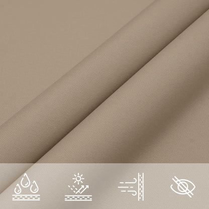 Zonnescherm driehoekig 4x4x4 m oxford stof taupe