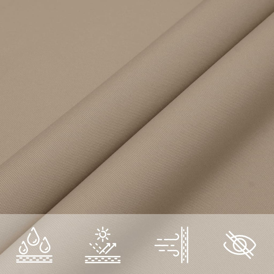 Zonnescherm driehoekig 4x4x4 m oxford stof taupe