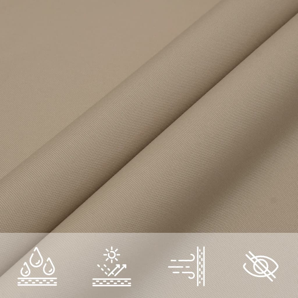 Zonnescherm driehoekig 4x5x5 m oxford stof taupe