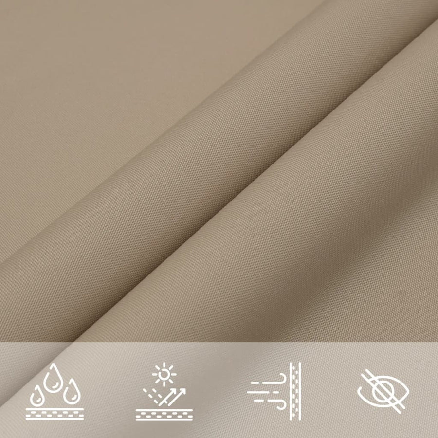 Zonnescherm driehoekig 4x5x5 m oxford stof taupe