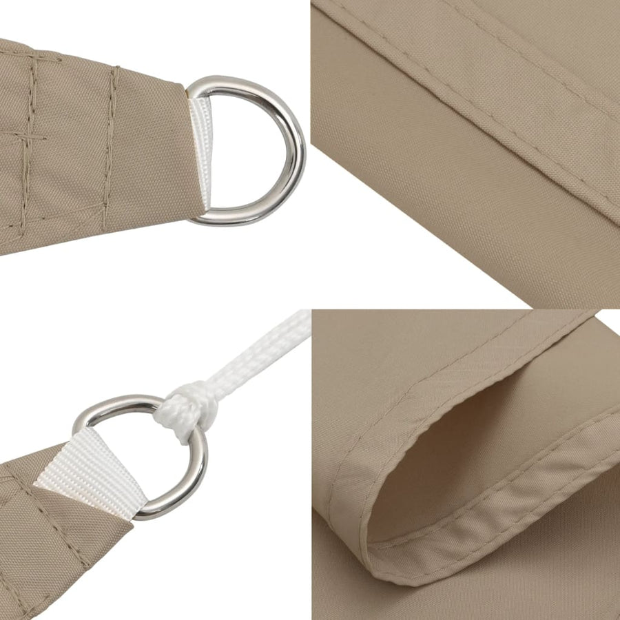 Zonnescherm Driehoekig Oxford Stof 5 x 7 x 7 m Taupe