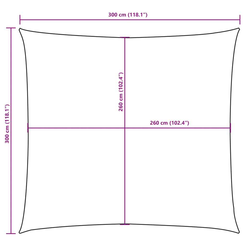 Zonnescherm Vierkant Oxford Stof Donkergroen 3 x 3 m