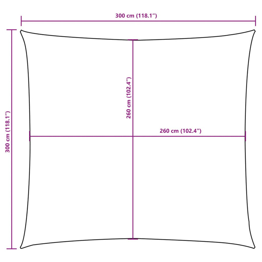 Zonnescherm Vierkant Oxford Stof Donkergroen 3 x 3 m